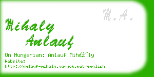 mihaly anlauf business card